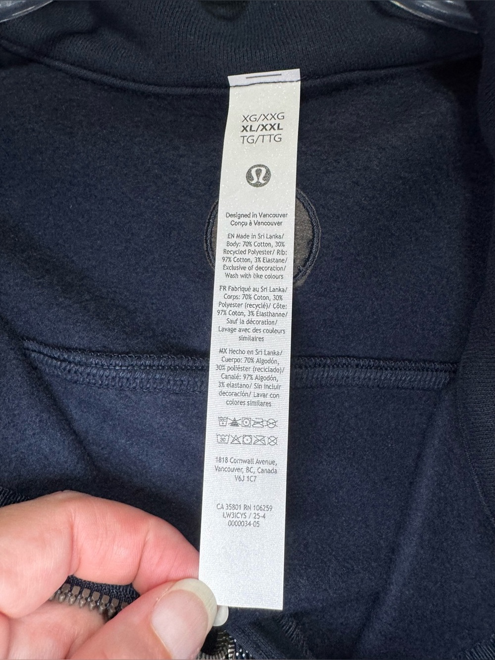 Lululemon Scuba Oversized Funnel-Neck Half Zip *Long True Navy Size XL/XXL - Picture 4 of 9